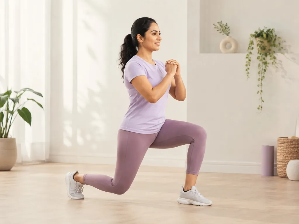 Woman doing lunge exercises