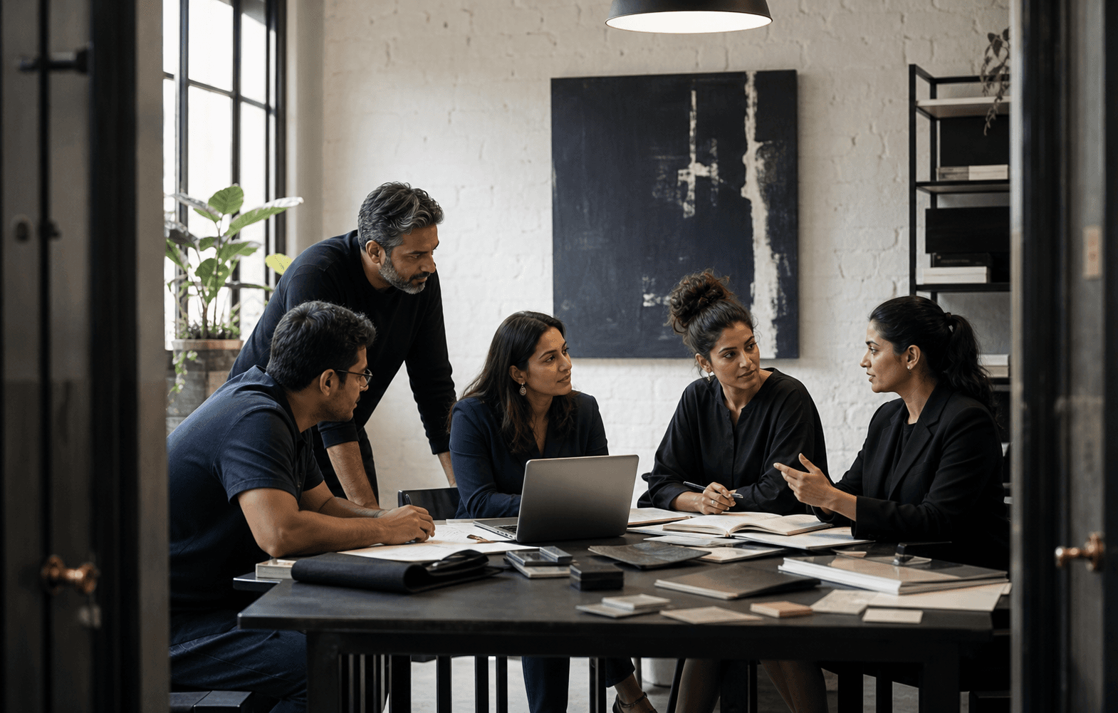 South Asian founders, executives and creators discussing a long-term health plan with a Lyxaa clinician in black