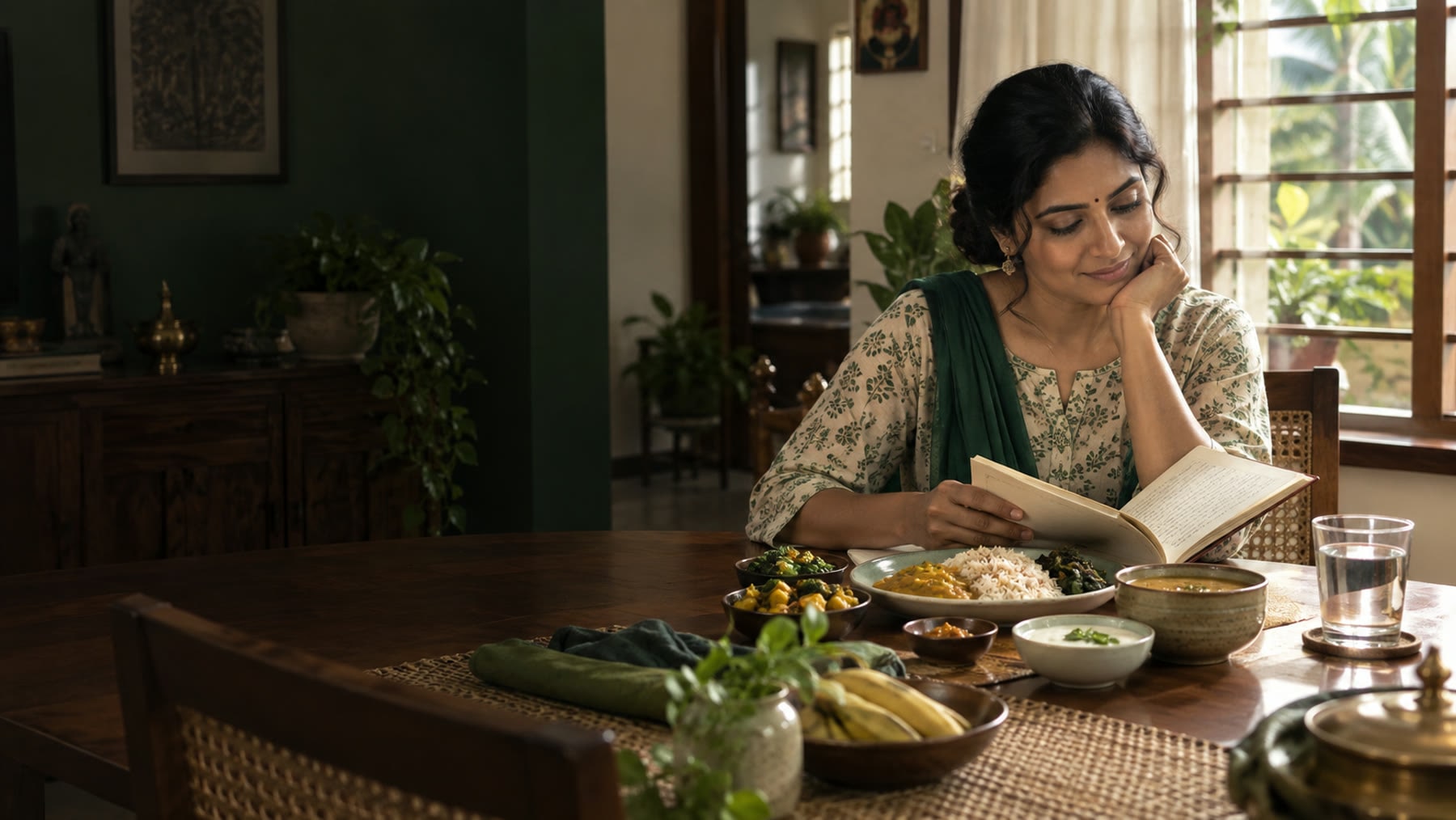 Indian woman recording food and symptom patterns for food intolerance nutrition care