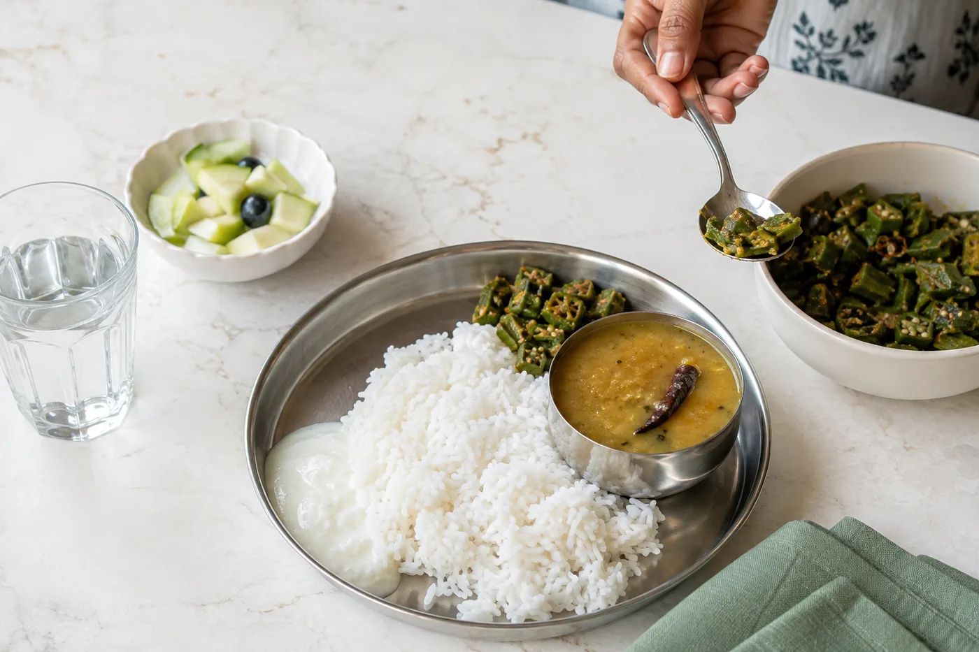 Balanced Indian meal prepared for everyday nutrition